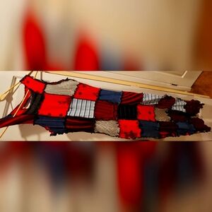 Handcrafted, One of a kind, Borbala patch work dress